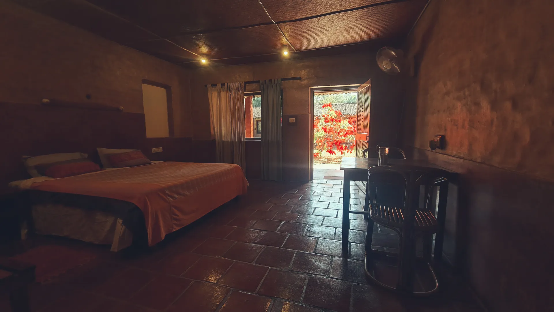 Intimate hideaway with terracotta art